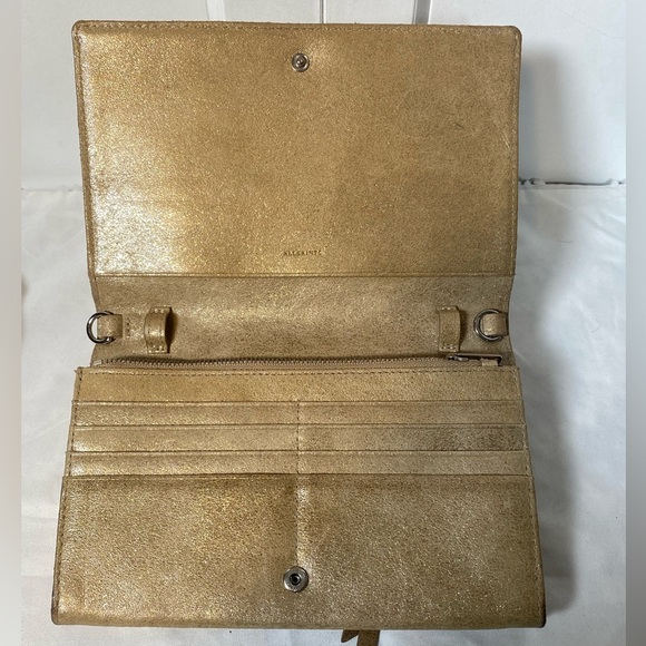All saint’s | Gold glitz wallet clutch combo - leather - Picture 6 of 9